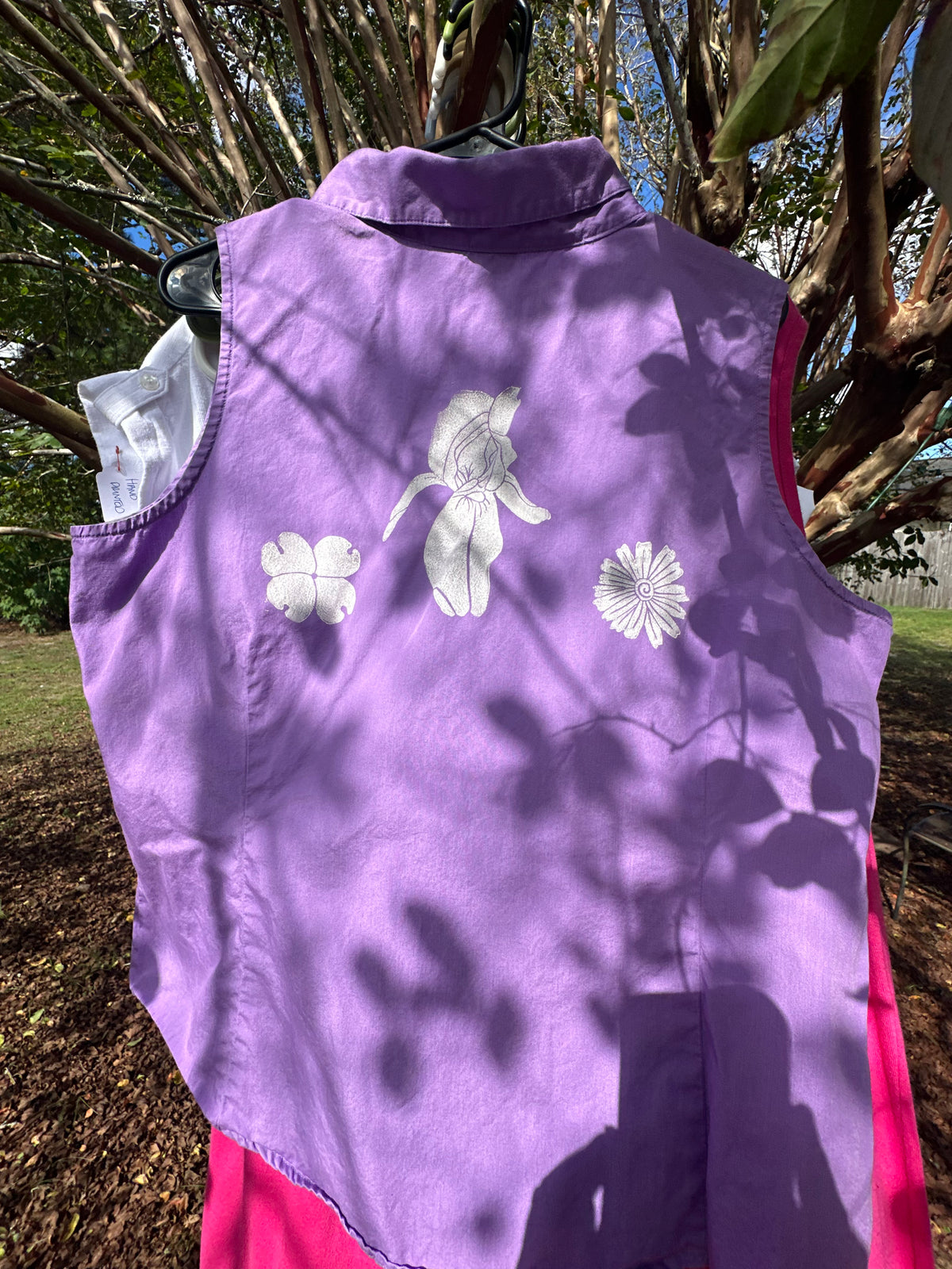 Spring Flowers Button Down Collared Tank
