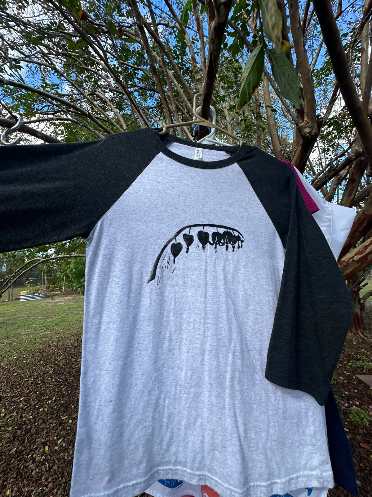 Bleeding Heart Baseball Tee