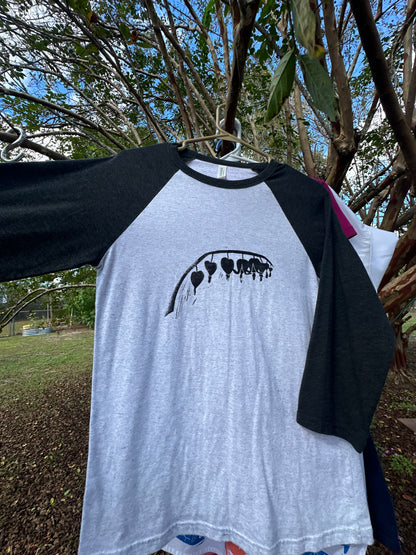 Bleeding Heart Baseball Tee