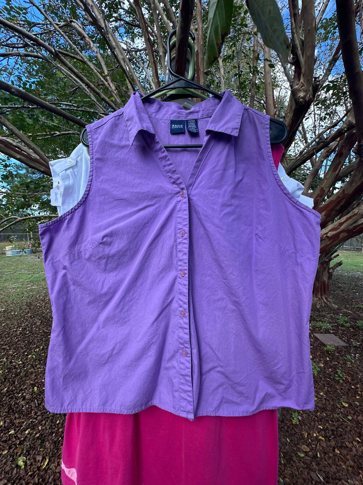 Spring Flowers Button Down Collared Tank