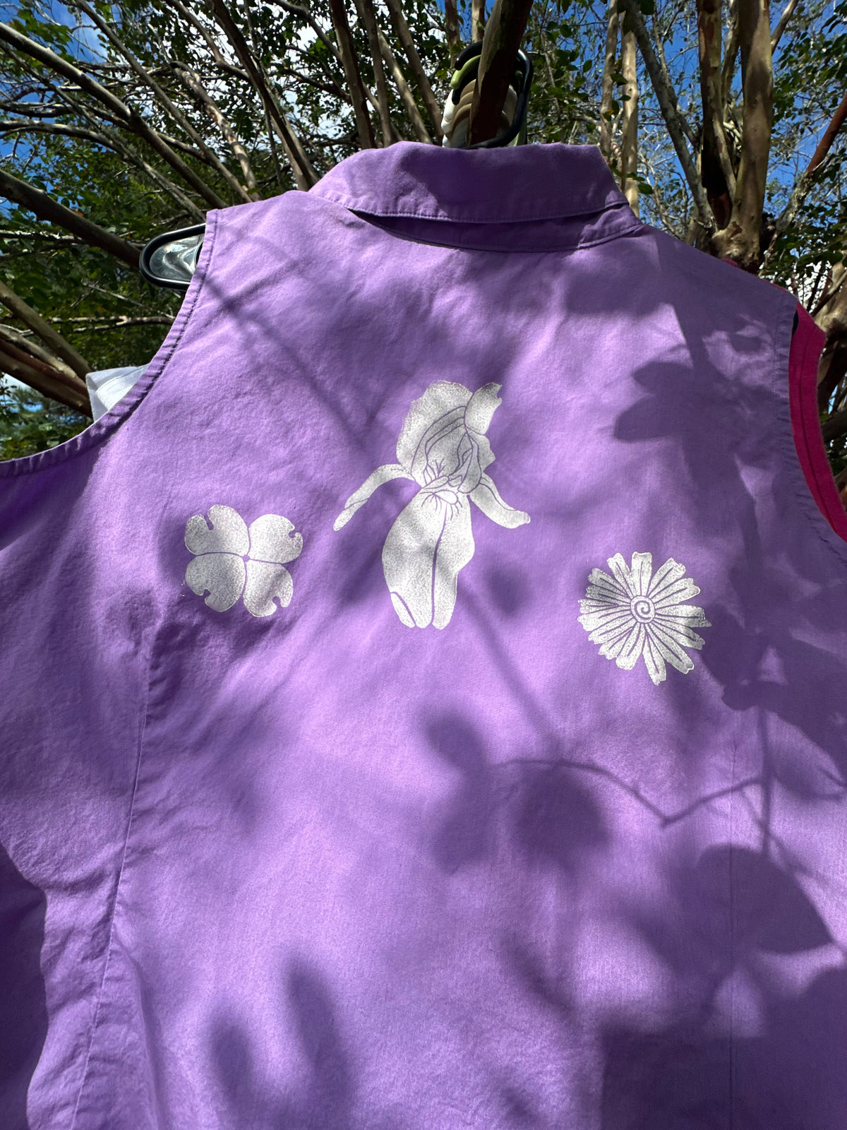 Spring Flowers Button Down Collared Tank