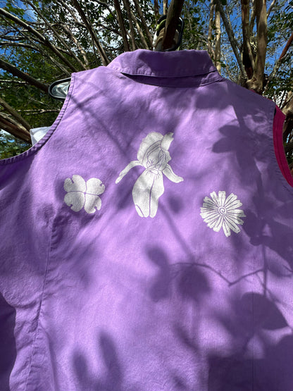 Spring Flowers Button Down Collared Tank