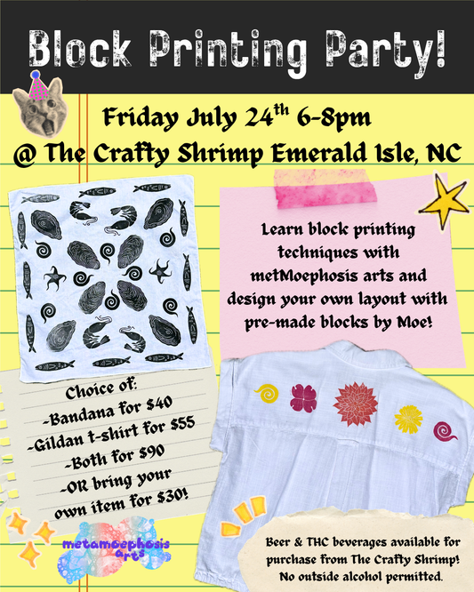 Block Printing Party Ticket!