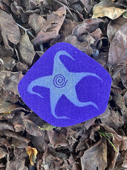 Spiral Star Iron On Patch