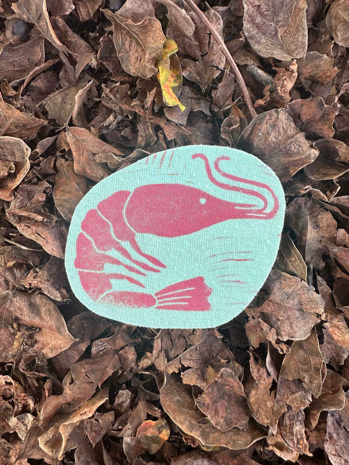 Shrimp Iron on Patch