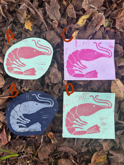 Shrimp Iron on Patch