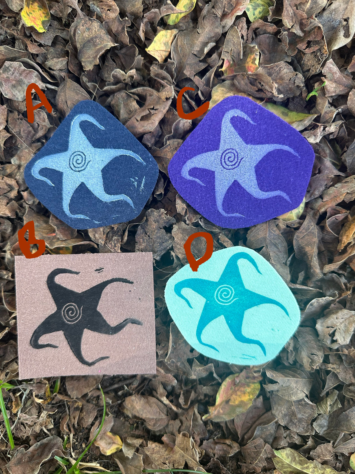 Spiral Star Iron On Patch