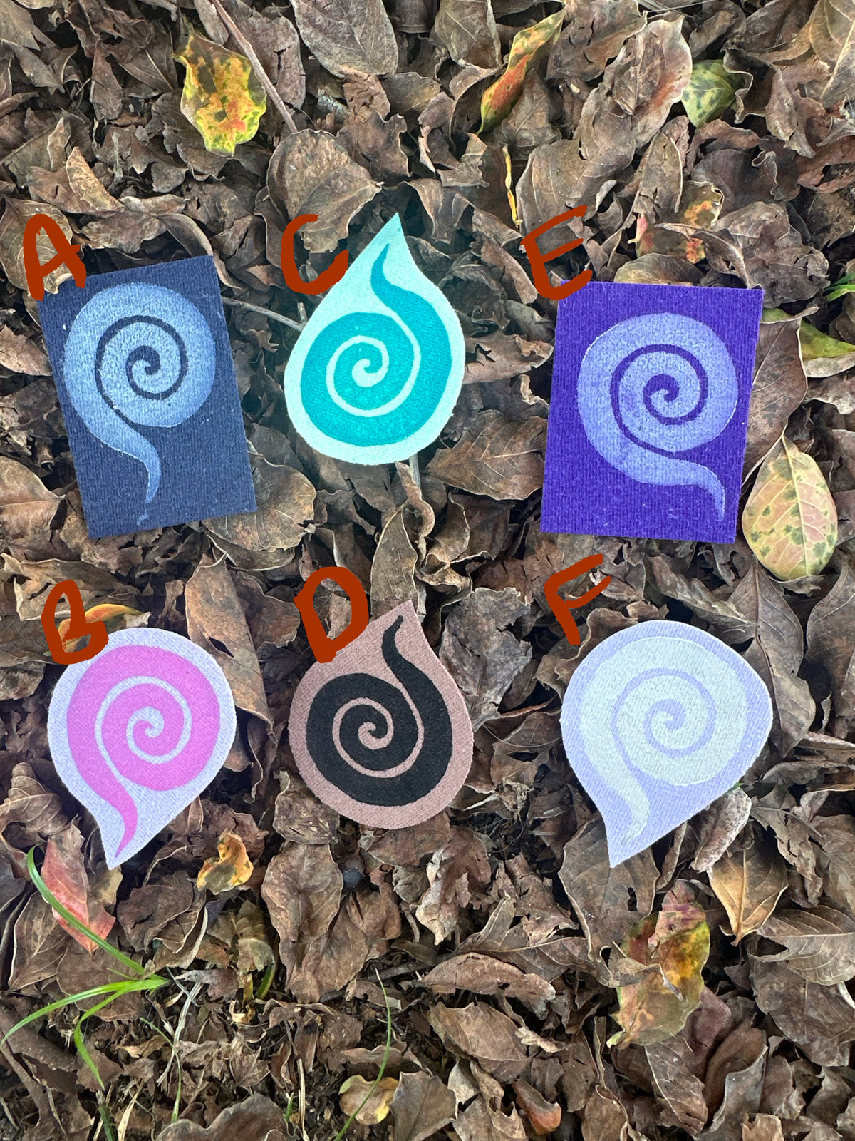 Spiral Iron On Patch