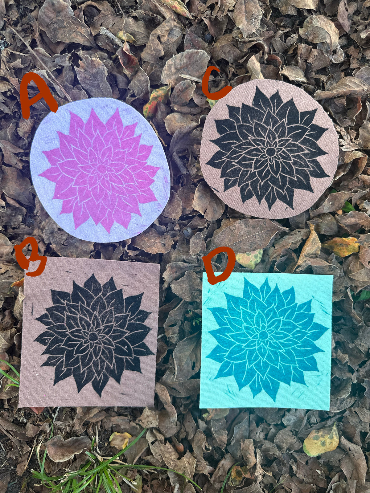 Dahlia Iron On Patch