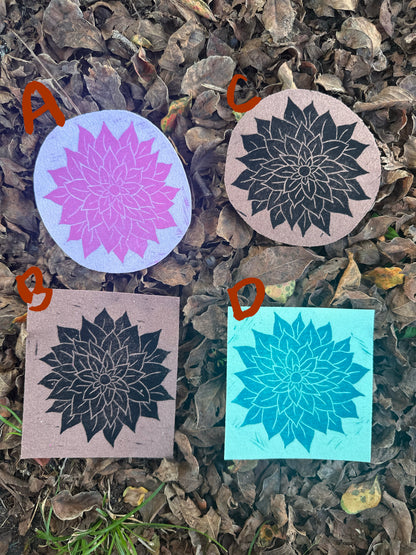 Dahlia Iron On Patch