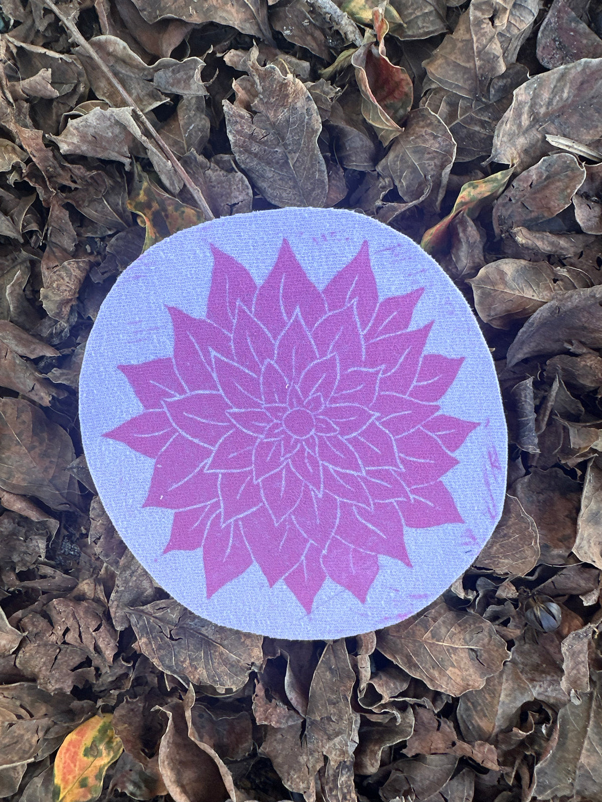 Dahlia Iron On Patch