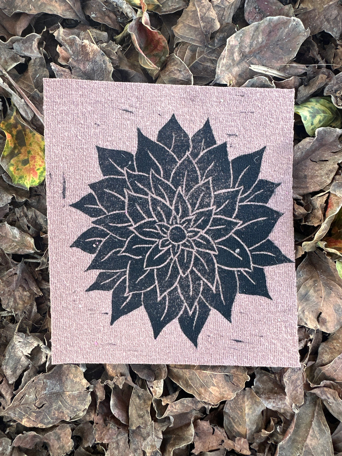 Dahlia Iron On Patch