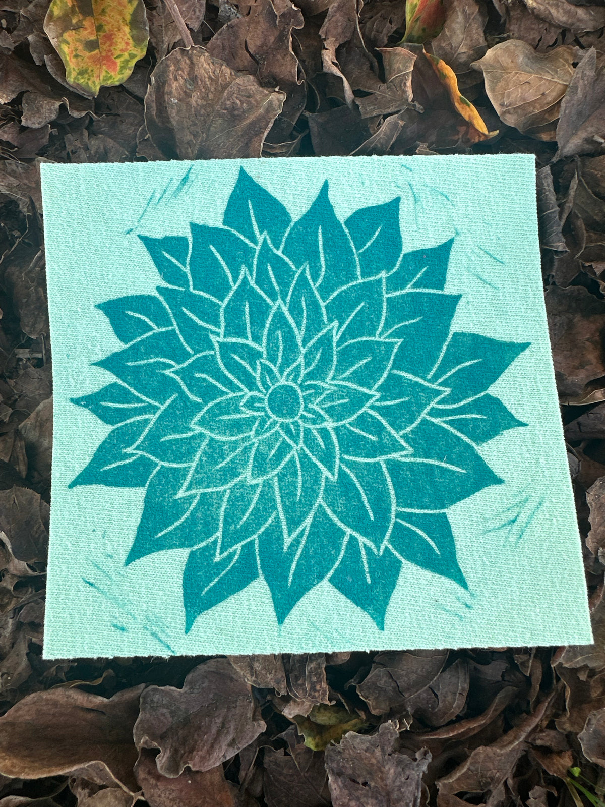 Dahlia Iron On Patch